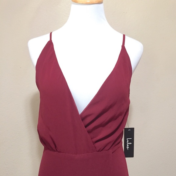 Lulus Burgundy Wine Chiffon Maxi Dress - Picture 2 of 8